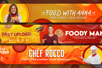 design youtube banner or channel art