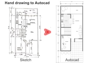 redraw 2d floor plans and any plan in autocad