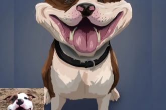 draw you funny pet portrait  have a look