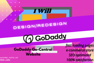 godaddy website design, godaddy website redesign, godaddy