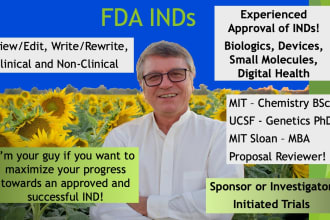 review, edit, write, rewrite your fda ind filings