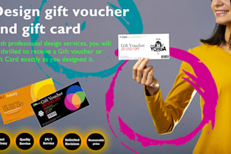 design gift voucher and gift cards