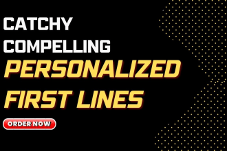 write 500 personalized first lines for cold email campaigns
