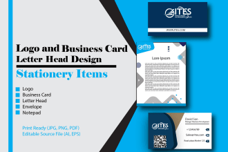 design logo, business card, letterhead and stationery items