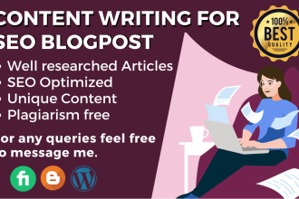 be your content writer for SEO articles and blogposts