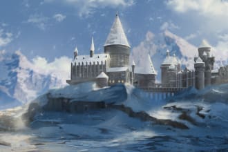 draw amazing environmental concept art, fantasy art