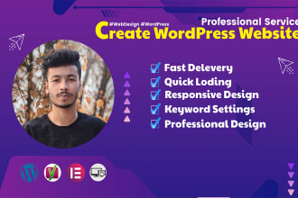 create a modern and mobile responsive wordpress website