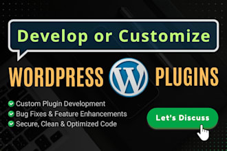 develop or customize wordpress plugins as per your requirements