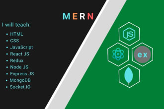 teach you web development using html, css, javascript, react, node, and mongodb