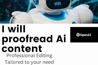 proofread ai content , editing into human language