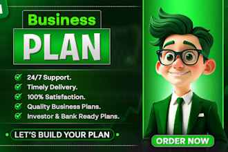 write an investor ready business plan and financial plan