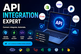 integrate, develop or fix any rest, json, xml API with webhook and oauth