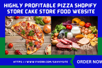 design pizza shopify store bakery store burger store food website
