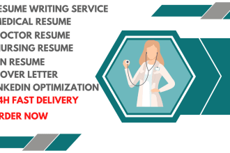 doctor, nurse, rn resume, cover letter, linkedin optimization
