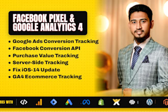 setup google ads conversion tracking,meta conversion API,ga4 ecommerce via stape