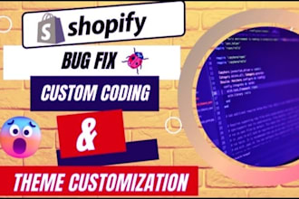 shopify custom coding shopify error fix and shopify store
