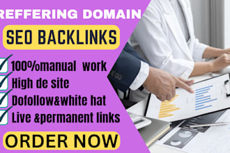 create referring domains SEO backlinks for website ranking