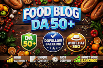 publish high authority food guest posts with real SEO backlinks