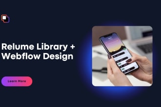 design or redesign your webflow website using relume library