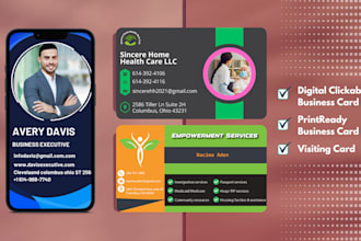 design digital business card visiting card printready business card