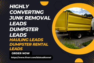 generate junk removal leads dumpster leads dumpster rental hauling lead funnel