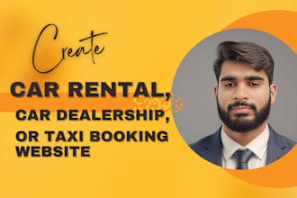 create car rental, car dealership or taxi booking website