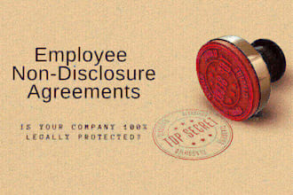 write a customized non disclosure agreement nda for your employees
