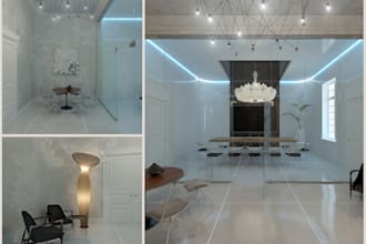 do commercial hospitality 3d rendering restaurant spa office