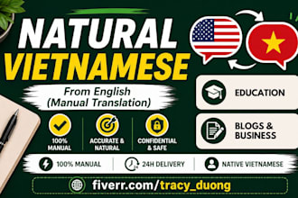 translate english to vietnamese naturally for blogs, business, education