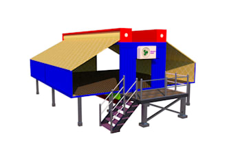 design homes, offices and warehouse with shipping containers