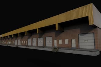 create 3d building low poly for games and simulation
