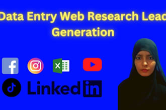 do data entry web research real estate excel CRM data entry