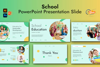 design an artistic school powerpoint presentation slid show