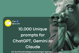 provide 10,000 uniquely themed prompts for chatgpt4o, gemini, or claude