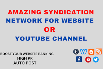 create an amazing syndication network for website or youtube channel
