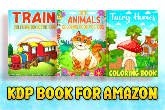 children kids coloring book cover pages for amazon KDP