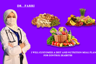 give customize diet plan to control diabetes and weight loss