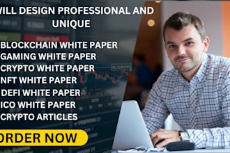 design, redesign and write nft white paper, ico white paper, crypto white paper