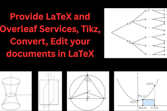provide latex and overleaf services,tikz,convert,edit your documents in latex