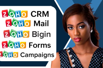 setup zoho crm, zoho bigin, zoho campaigns, workflow,forms and mail integration