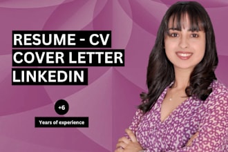 design and write your CV, resume, linkedin, cover letter writing