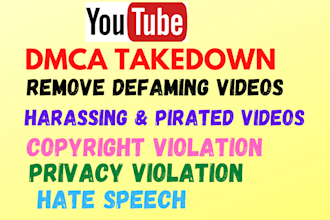 remove infringing illegal leaked and pirated video from youtube under dmca