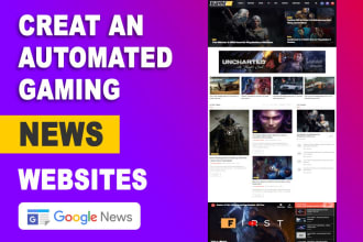develop an autoblog, automated wordpress website for gaming news
