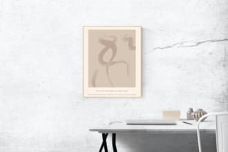 create modern abstract printable wall art design for etsy