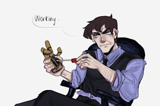 draw your oc in a stylized illustration