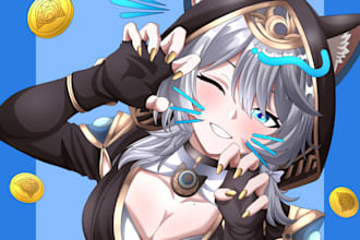 draw anime illustration and character art for fan art and pfp