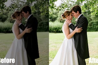 edit bulk wedding photos in lightroom