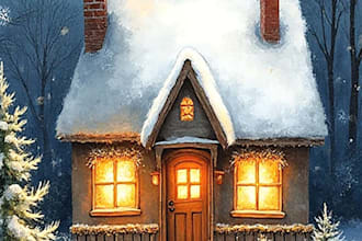 illustrate a beautiful holiday gift, or greeting card