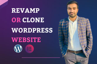 revamp, or clone wordpress website using elementor