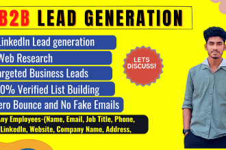create b2b lead generation, email address list n prospect linkedin leads